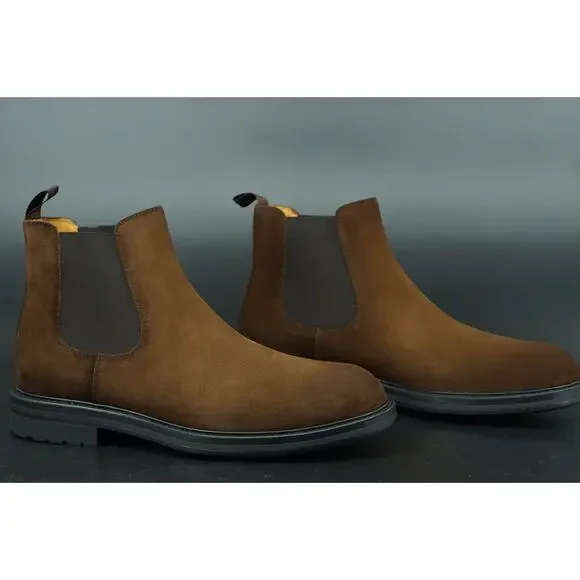 Magnanni Bonn Chelsea Mid Brown Men's Ankle Boot Size 12 New $399